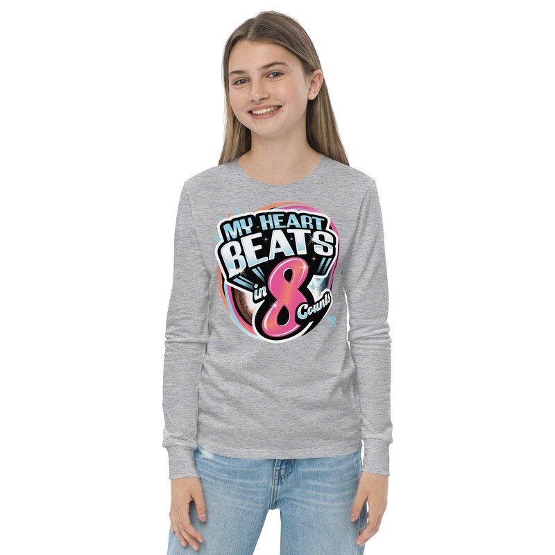 Youth Long Sleeve Tee (8 Count Heart)