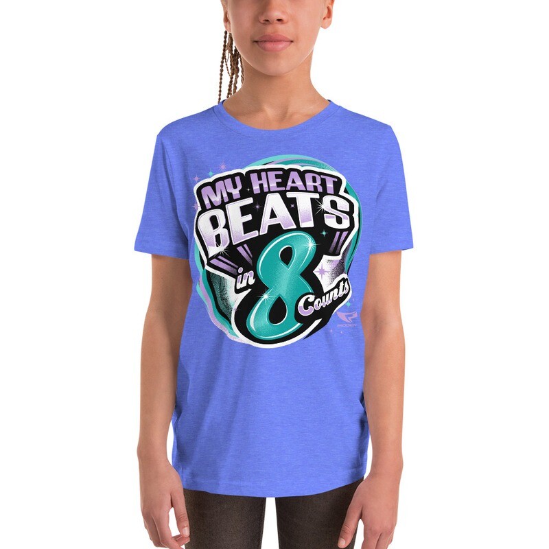 Youth Unisex T-Shirt (8 Count Heart 2)