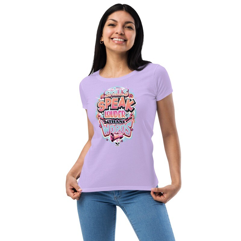 Women’s Fitted T-shirt (Louder Than Words) Women’s Fitted T-shirt (Louder Than Words)