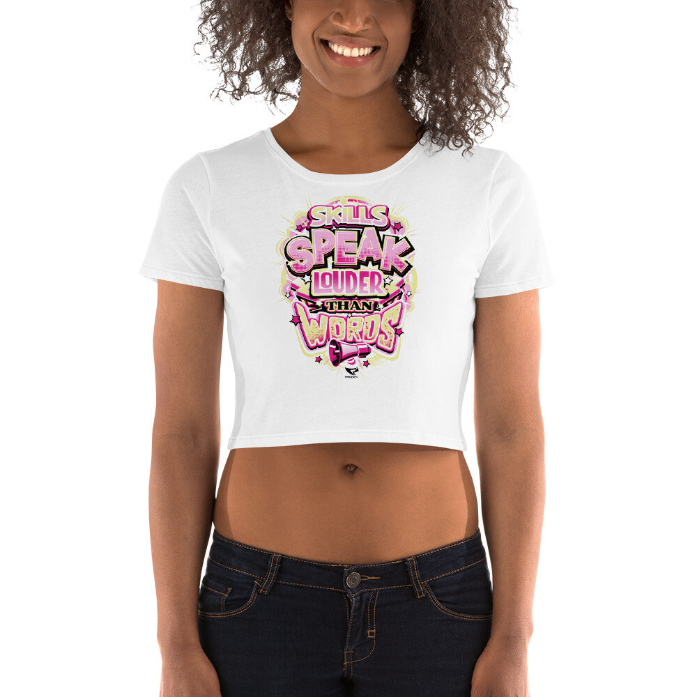 Women’s Crop Tee (Louder Than Words 2) Women’s Crop Tee (Louder Than Words 2), Size: XS/SM