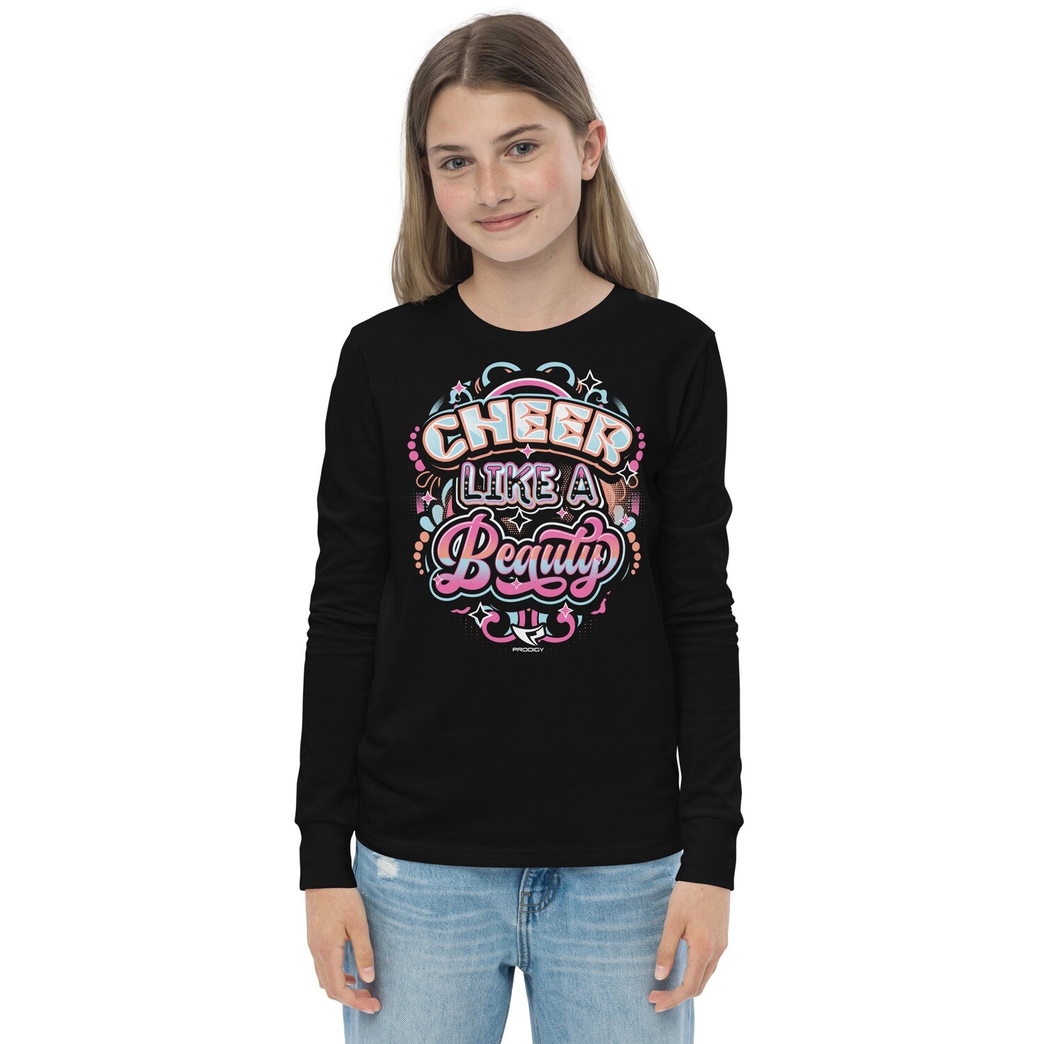 Youth Long Sleeve Tee (Beauty &amp; Beast), Color: Black, Size: S