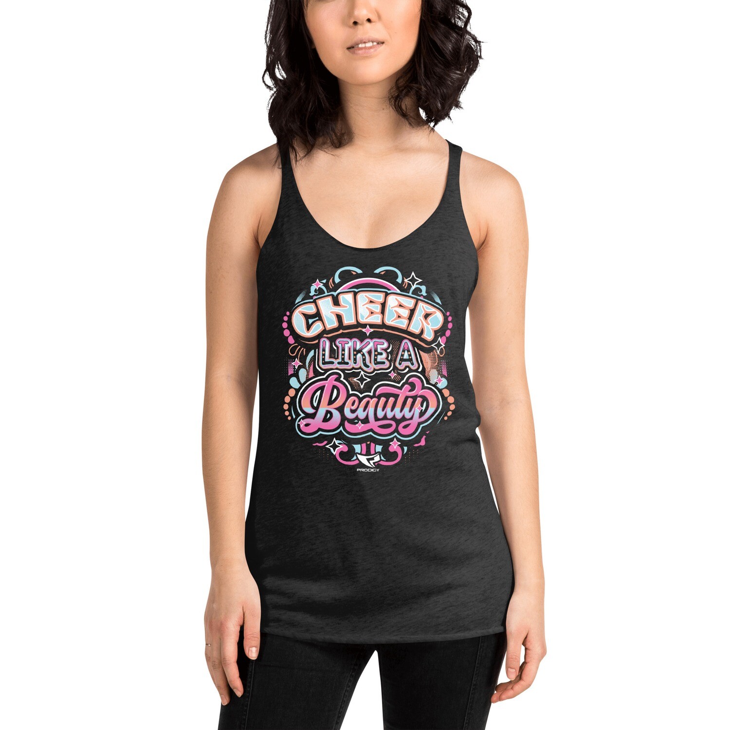 Women's Racerback Tank (Beauty & Beast) Women's Racerback Tank (Beauty & Beast), Color: Vintage Black, Size: XS