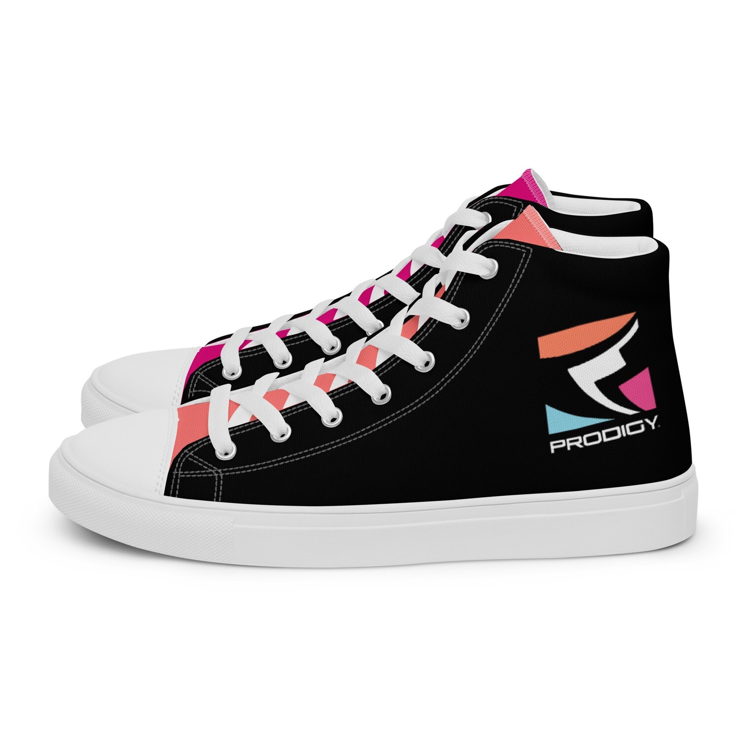 Women’s High-Top Canvas Shoes (Tri-Color Logo) Women’s High-Top Canvas Shoes (Tri-Color Logo), Size: 5