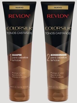 Revlon Colorsilk Shampoo y Acondicionador tonos castaños