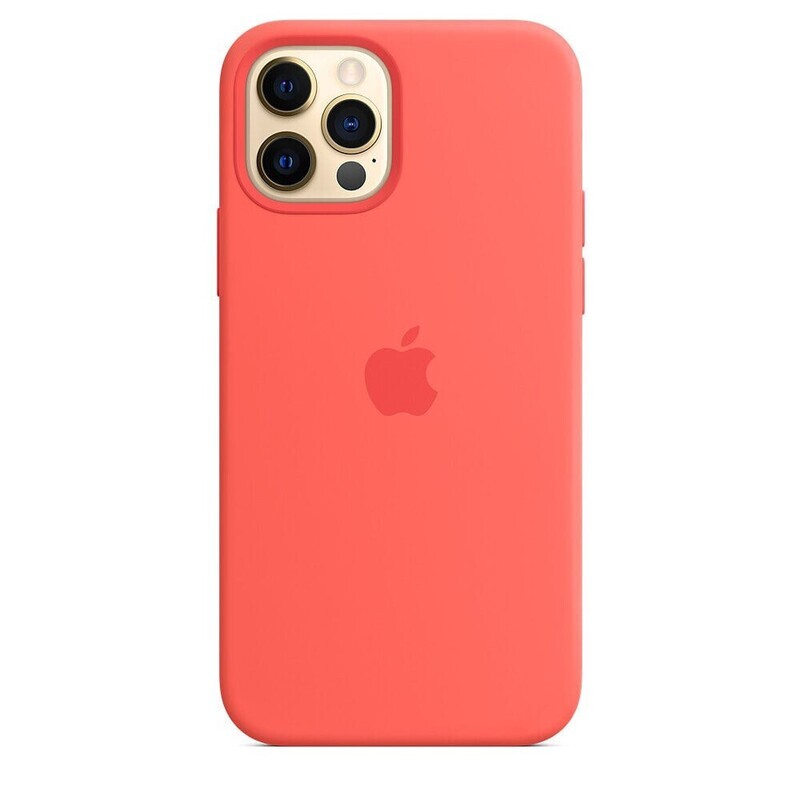 Silicone Case iPhone 12/12 Pro - Naranja Claro