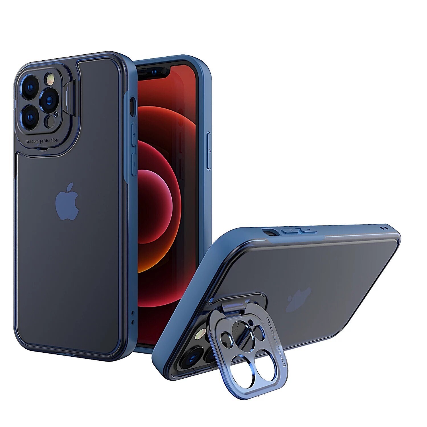 Case Protector y Soporte de Cámara iPhone 13 Pro - Azul