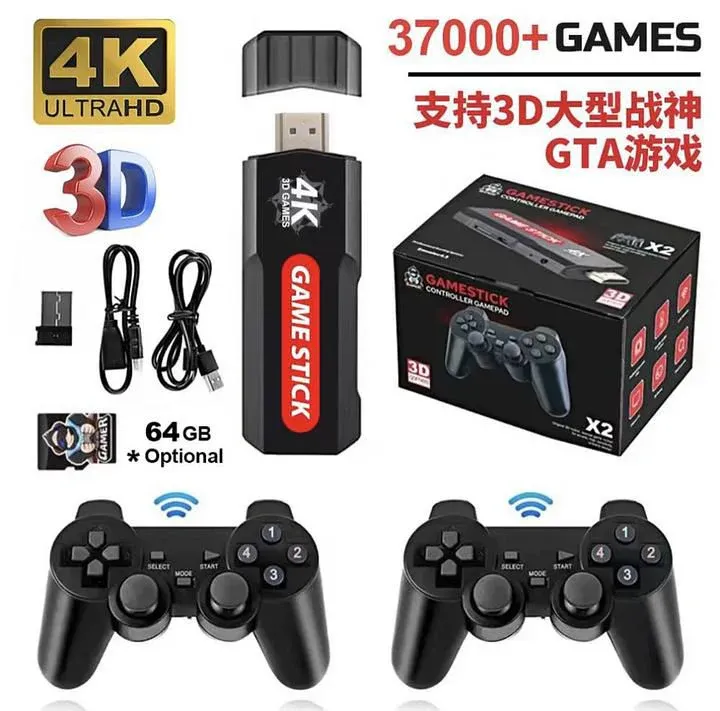 Consola de Juegos Retro Game Stick x2 + de 37000 Juegos
