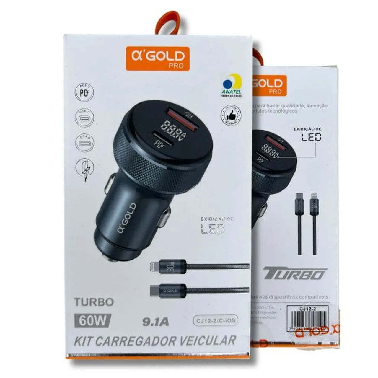 Cargador Para Auto Turbo 60W 9.1A
