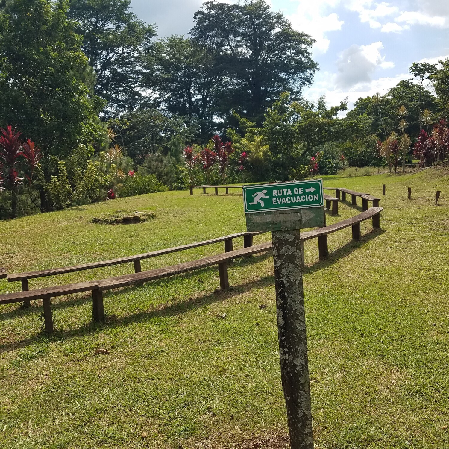 Metal Benches for Bonfire Area