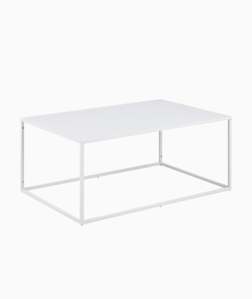 Tavolino da salotto in metallo bianco Neptun Dimensioni: Larg. 90 x Alt. 40  cm