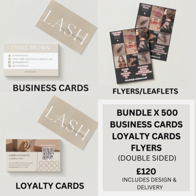 500 Bundle - Business - Loyalty cards - Flyers x 500