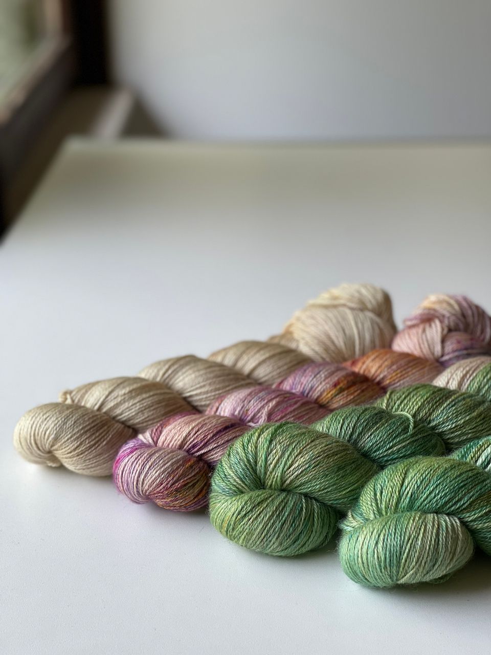 400g  BlauGesicht LUXUS, edles BFL-Seide-Kaschmir-Garn 400m/100g