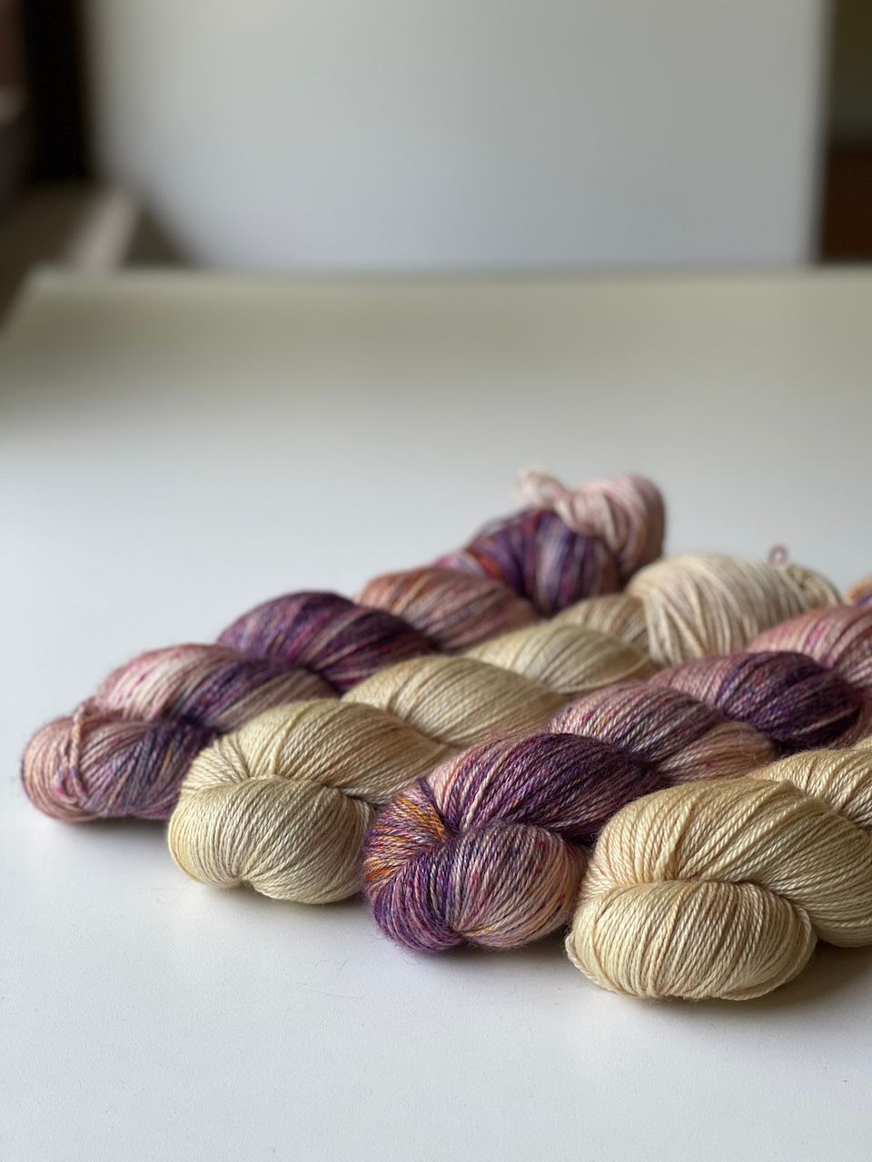 400g  BlauGesicht LUXUS, edles BFL-Seide-Kaschmir-Garn 400m/100g