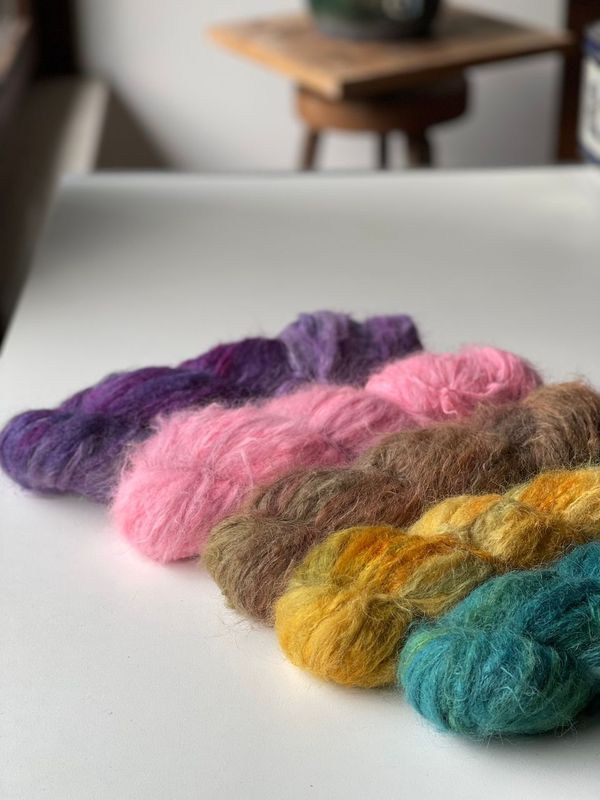 500g Prächtige Fluse, Baby Suri Alpaka /Seide Garn 225m/100g