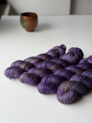 400g  BlauGesicht LUXUS, edles BFL-Seide-Kaschmir-Garn 400m/100g