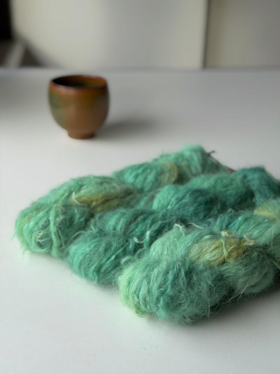 300g Prächtige Fluse, Baby Suri Alpaka /Seide Garn 225m/100g