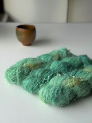 300g Prächtige Fluse, Baby Suri Alpaka /Seide Garn 225m/100g