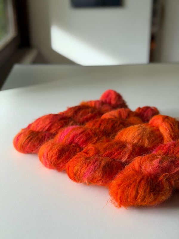 400g Prächtige Fluse, Baby Suri Alpaka /Seide Garn 225m/100g 400g Prächtige Fluse, Baby Suri Alpaka /Seide Garn 225m/100g