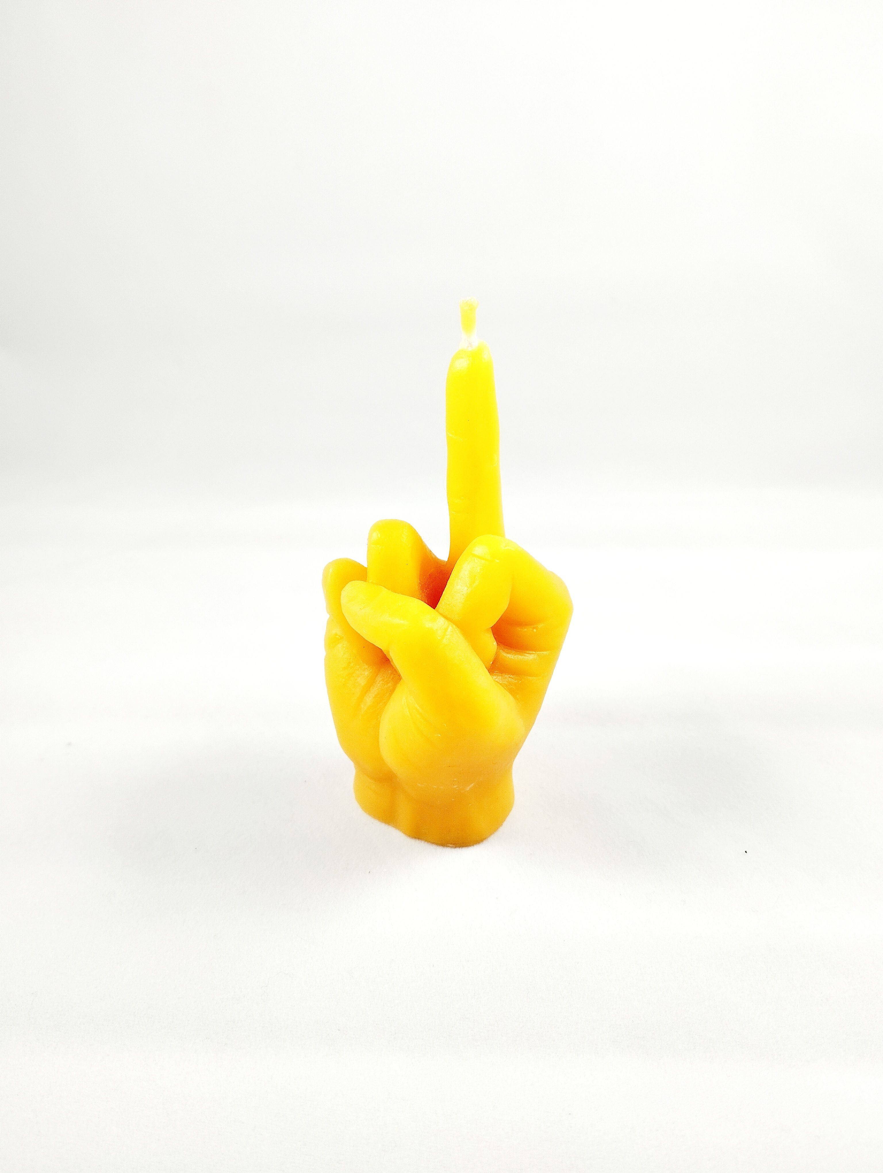 Bienenwachskerze Mittelfinger 