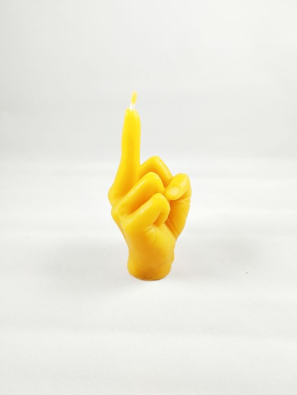 Bienenwachskerze Mittelfinger Bienenwachskerze Mittelfinger "Stinkefinger"