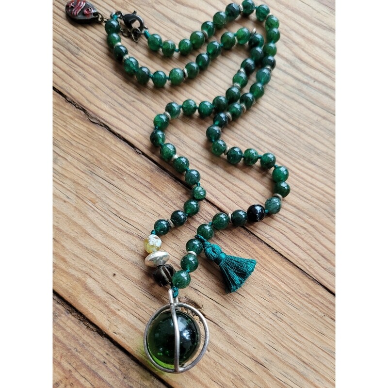 Collar de Crisoprasa con canica