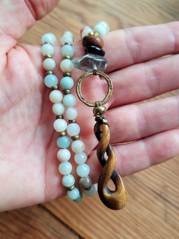 Amazonita único collar