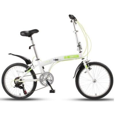 SBK Bike Vouwfiets 20 inch 6 Versnellingen Wit Groen