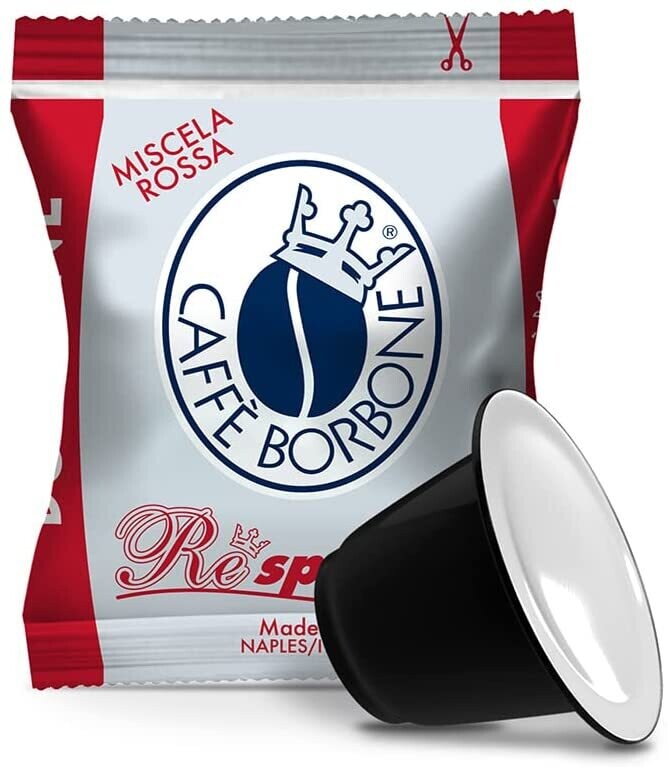 Kaffee Borbone Respresso, KaffeeMischung Rossa - 100 Kaffeekapseln - Kompatibel mit NESPRESSO®*-MASCHINE Kaffeemaschinen