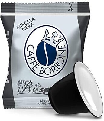 Kaffee Borbone Respresso KaffeeMischung Schwarz - 100 Kaffeekapseln - Kompatibel mit NESPRESSO®*-MASCHINE Kaffeemaschinen