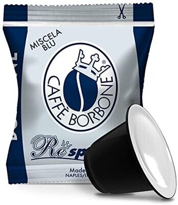 Borbone Respresso, KaffeeMischung Blu - 100 Kaffeekapseln - Kompatibel mit NESPRESSO®*-MASCHINE Kaffeemaschinen
