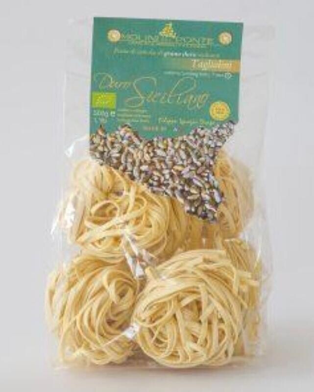 Pasta Tagliatelle Nudeln Teigwaren aus sizilianischem Bio-Hartweizengrieß 500 gr.