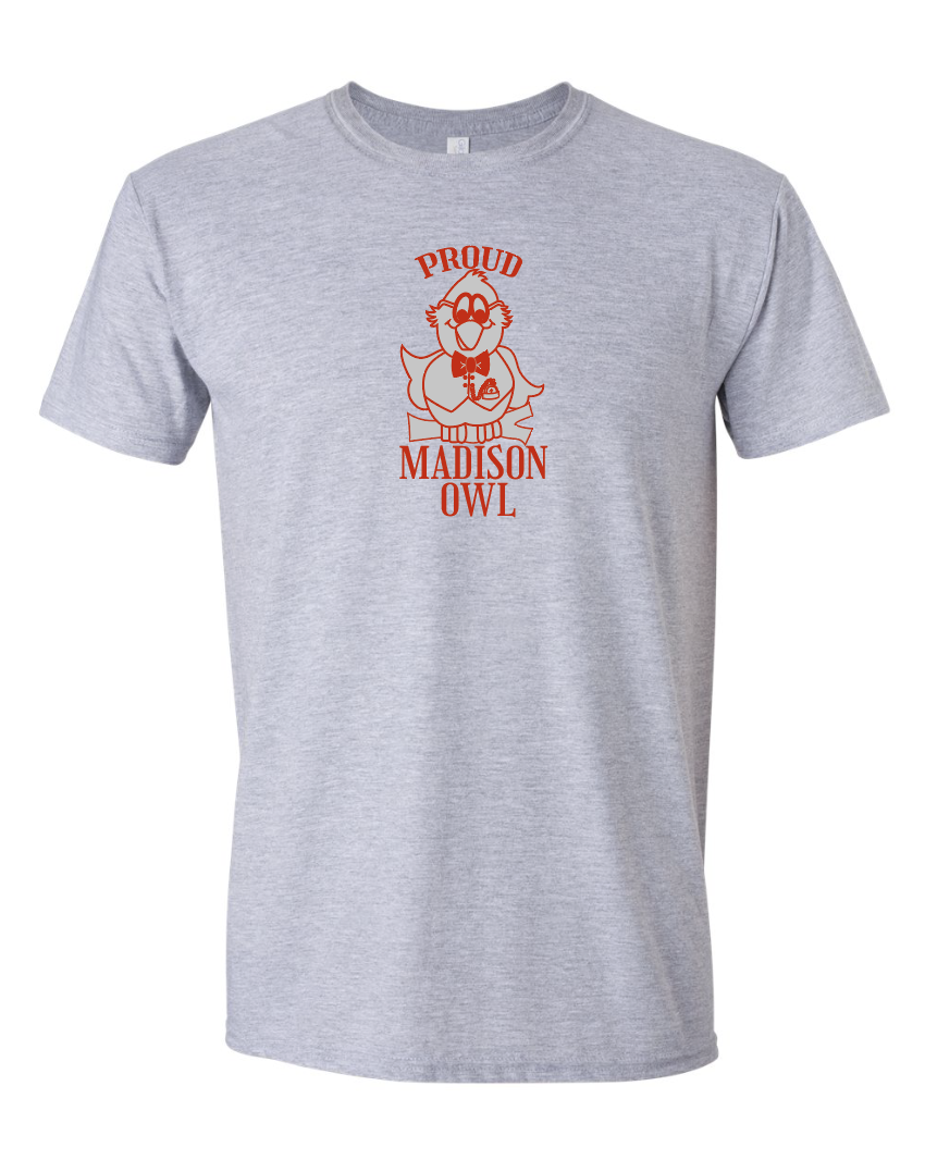 Proud Madison Owl- Adult- Gildan - Softstyle® T-Shirt - 64000