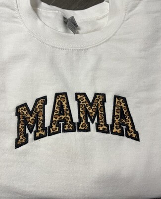 Mama Cheetah Appliqué embroidery