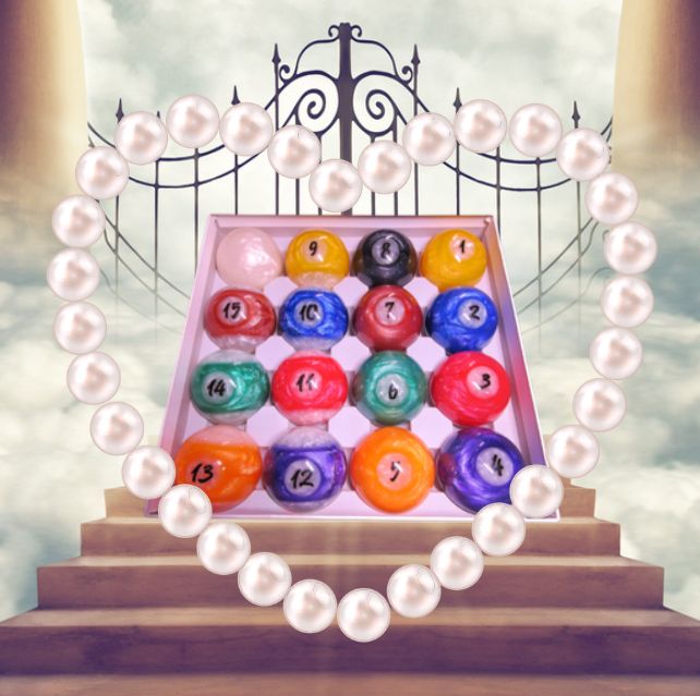 Kandy Pearlized Pool Table Ball Set