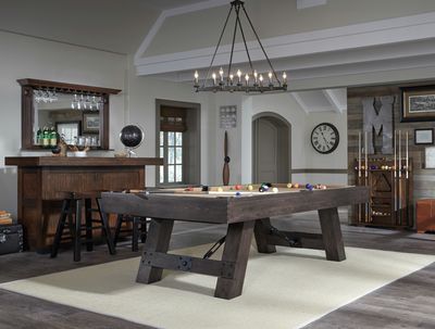 Savannah 8&#39; Rustic Rags To Riches Pool Table