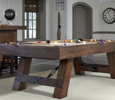 Savannah 8&#39; Rustic Rags To Riches Pool Table