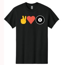 ✌️♥️🎱 Tee Black