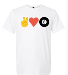 ✌️♥️🎱 Tee White