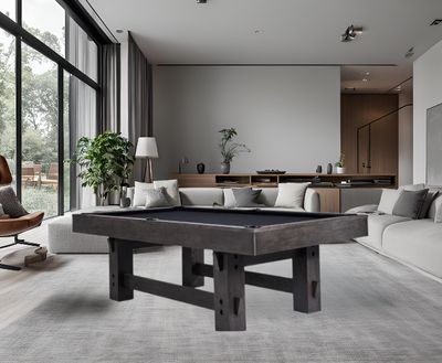 Bristol 8' Refined Rustic Pool Table in Charcoal
