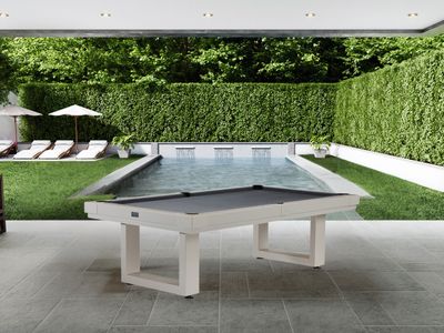 Lounging "Lanai" Outdoor/Indoor 8' Pool Table in Oyster Grey Finish