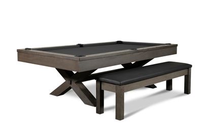 Nixon Billiards CrissyCross Slate Pool Table Charcoal