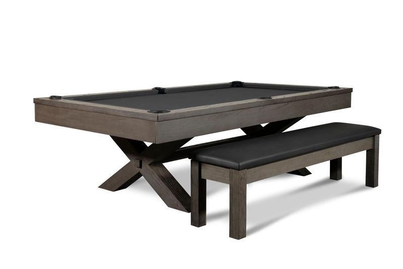 Nixon Billiards CrissyCross Slate Pool Table Charcoal