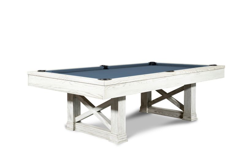 Nixon Billiards Nora Slate Pool Table in Whitewash