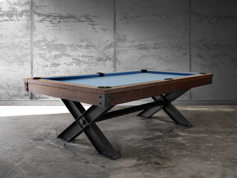 Nixon Billiards Portland Slate Pool Table in Rustic Brown