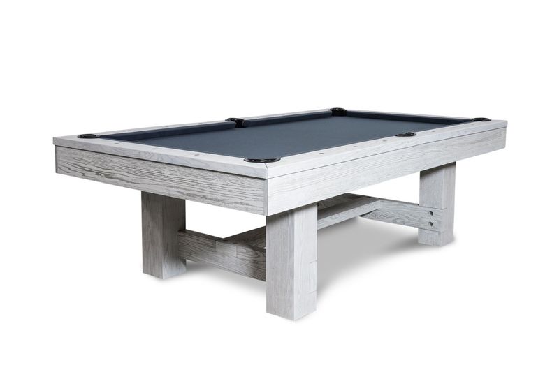 Nixon Billiards Rocky Slate Pool Table in White Wash