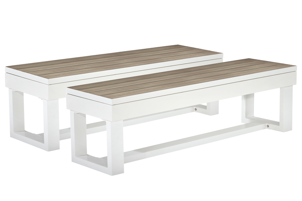 Lanai Outdoor Bench (Pearl White)