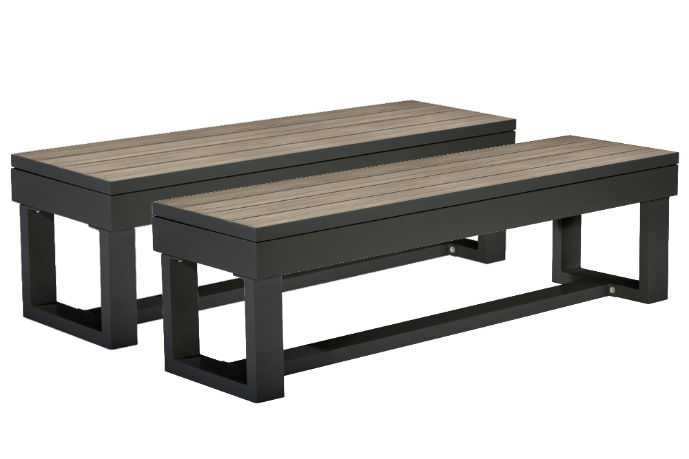Lanai Outdoor Bench (Obsidian Black)