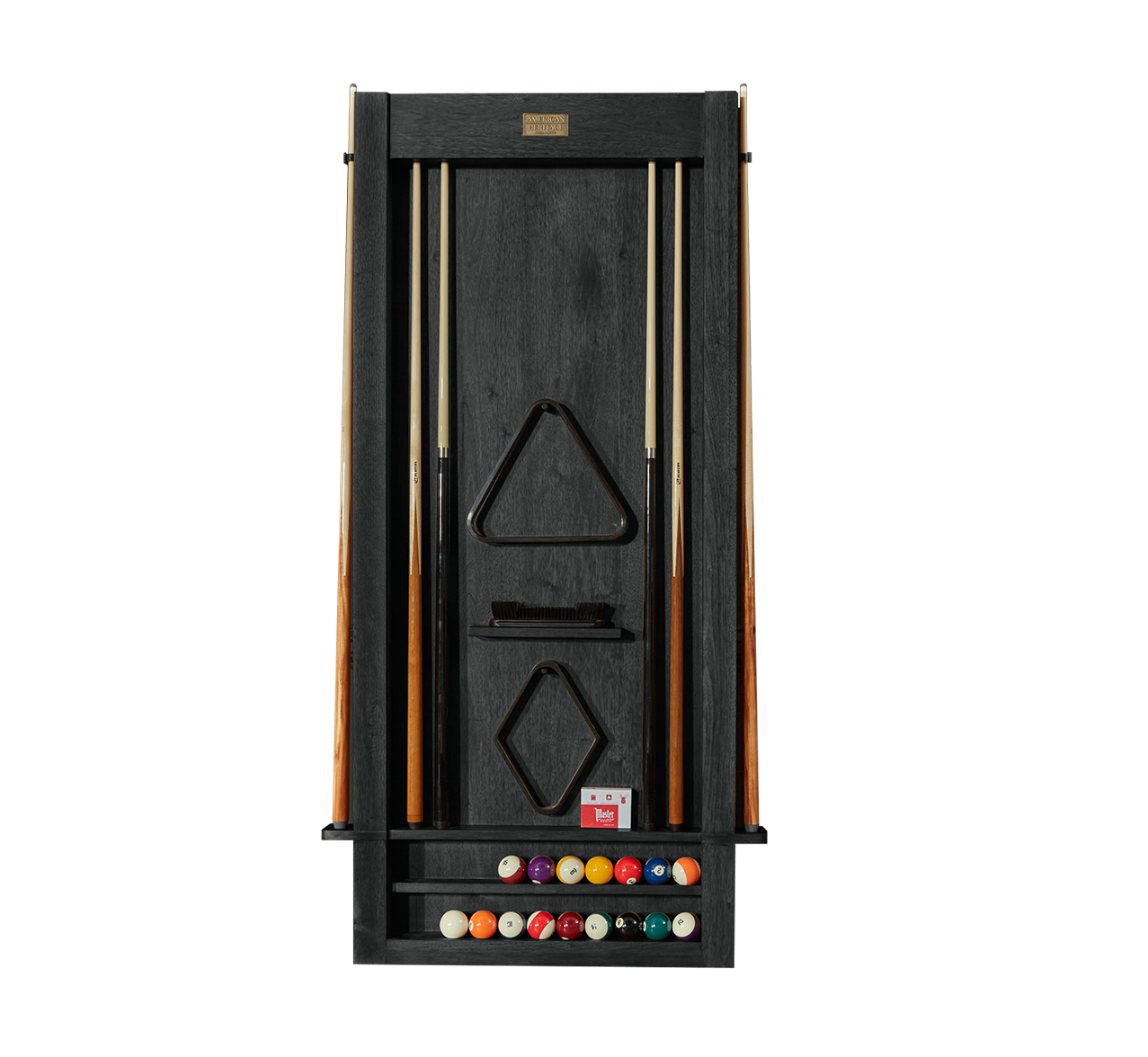 Alta Wall Mounted Cue Rack 6 (Black Ash)