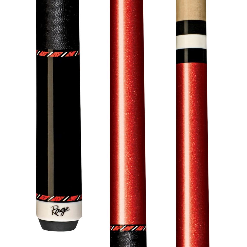 Rage Righteous Red Cue with Black Nylon Wrap, 100% hard rock maple construction, product photo