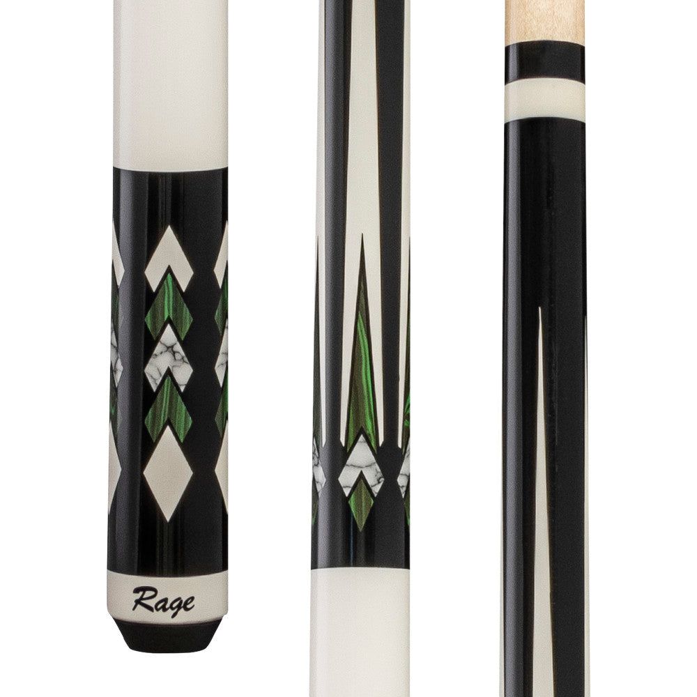 Rage Green Cascades Wrapless Cue, 100% hard rock maple construction, product photo